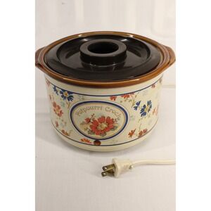 Rival Potpourri Crock 3207 Floral Warmer Vintage Cottagecore Tested Works